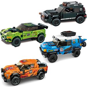 Speed Ford F 150 MOC SUV Off Road Pull Back Car Figures Vehicle Building Blocks Rally Racers Model Bricks Toys For Kid 220715