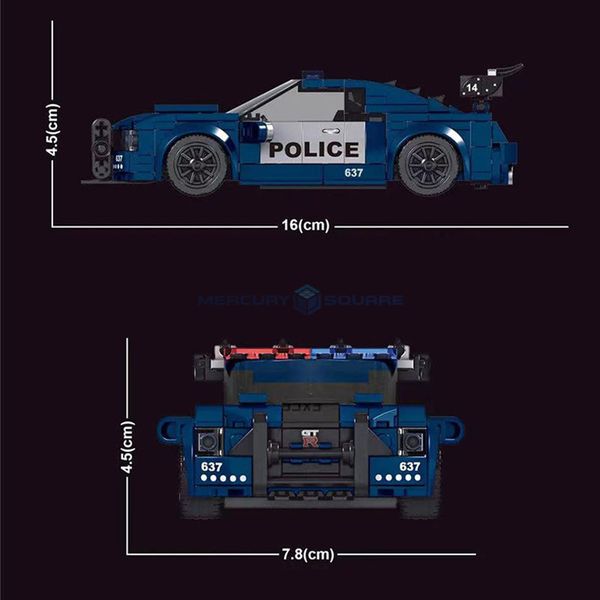 Speed Hypercar Roadblock Police Car MOC 27002 High Tech Vehicle Model Buildings Buildings Bricks Bricks Creative DIY Toy Set Osmas Gift Boys