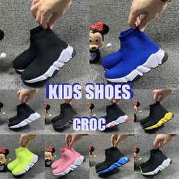 Speed Kids Shoes Trainer Diseñador Diseñador zapato de zapatillas de velocidad negra