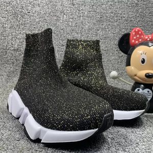 Speed ​​Kids Sock Shoes Fashion Boy Girls Designer High Black Sneaker Running Athletics Chaussures Baby Kid Trainers Jeugdpeuter baby's kinderen sneakers