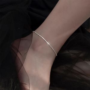 Speed Max S925 Sterling Silver All Star Anklet femmes ins design petite foule sentiment coréen sexy pieds nus chaîne pied accessoires4825673