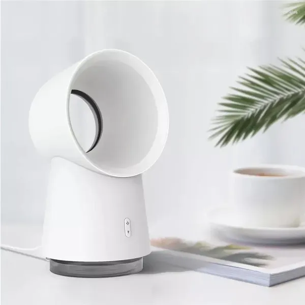 Humidificateur de brume de bureau sans lame, Mini ventilateur de refroidissement à vitesse réglable avec lumière LED réglable pour l'extérieur de la maison