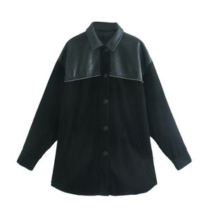 Speed ​​Sell Pass Style Autumn Europe en de Verenigde Staten dames splitsen corduroy shirt jas 9927 201029