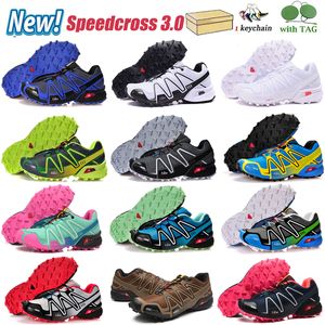Speedcross 3 Solomon chaussures décontractées hommes marchant chaussures de sport en plein air vitesse cross chaussures de randonnée athlétiques baskets avec boîte
