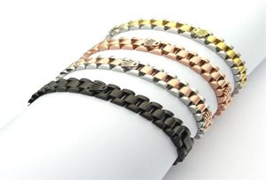Bracelets de compteur de vitesse Bangles couronne en acier inoxydable Chaîne de chaîne de manchette Pulseiras Bijoux 2201218001995