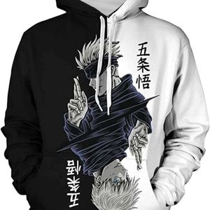 Spell Battle Anime 3D digitaal bedrukte herenhoodie 2023 lente en herfst losse jas met lange mouwen