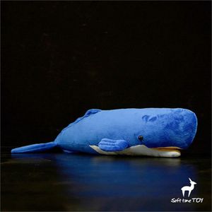 Pot Whale anime schattige cachalot plushie pottwal pluche speelgoed levensechte dieren simulatie gevulde poppen kawai speelgoed cadeau 240321