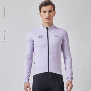 Spexcel Classic Winter Thermal Fleece Cycling Jerseys est tissu avec une poche à glissière Cycling top Wear Men240328