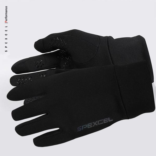 Spexcel Pro Team Winter Winter Thermal Fleece Guantes de ciclismo Full Finger Road Race Bicycle Negro 231227