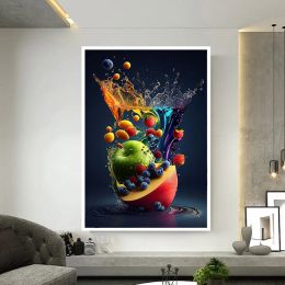 Épices toivas peinture alimentaire affiche affiche des fruits frais