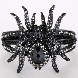Bracelet araignée halloween, bijoux bling-bling, cadeaux pour femmes, couleur or argent antique, vente en gros, goutte A04 240130