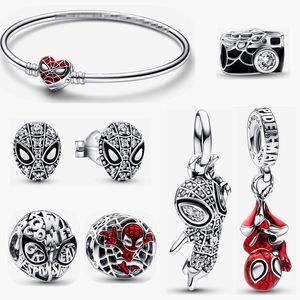 Araña encantos pulseras pendientes brazalete cuentas colgantes DIY ajuste Pandora pulsera aretes mujeres diseñador joyería accesorios de moda