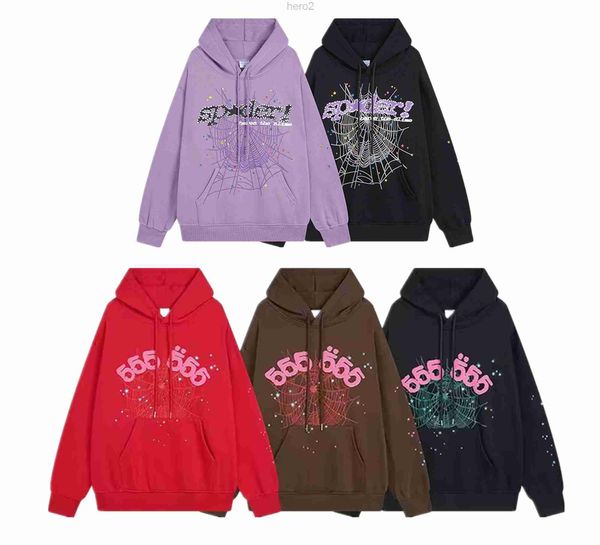 Spider Sweat à capuche Designer Sweats à capuche Sp5der Rose Graphique Diamant Ensemble Épaissi Tissu Éponge Athleisure Chaud Estampage Mousse Impression Surdimensionné Lit 8LOO