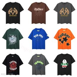 Spider Sweat à capuche Tshirt Designer T-shirt Mens Tshirt Top Quality Print Round Hip Hop Rap Pure Version lâche courte Brand de mode Spider 555 925