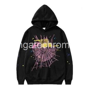 Sweat à capuche Spider Young Thug 555555 hommes Femme Designer Fog Hoodie Foam de haute qualité Print Spider Web Graphic Pink Pull shirts Y2K Pilovers SIZE S-XXL ZY9W