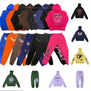 Spider Sweats à capuche Rose 555555 Survêtements pour hommes Ensembles de créateurs Sweat à capuche Pantalon Veste Sweat-shirt décontracté Sp5der Young Thug Set Joggers Impression Sweatsuit L750