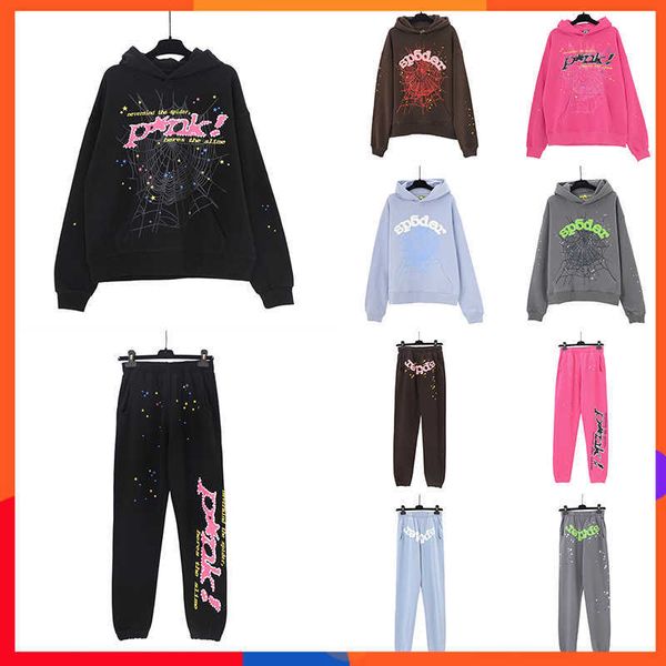 Sudaderas con capucha de araña Sp5der Young Thug 555555 Angel Jersey Rosa Rojo Negro Sudadera con capucha para hombre Sudaderas con capucha Pantalones de calidad superior Sp5ders Gráfico Ropa con capucha Sudaderas 8BRU