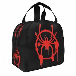 Spider Logo Spinnenweb Geïsoleerde Lunch Tas Thermische Zak Maaltijd Ctainer Draagbare Tote Lunchbox Mannen Vrouwen Werk Reizen n9Qs #