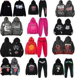 Spider Mens Designer Chándal Rosa Sudadera con capucha Young Thug Sp5der 555555 Hombres Mujeres Web Chaqueta Sudadera Tamaño S-XL9XH2