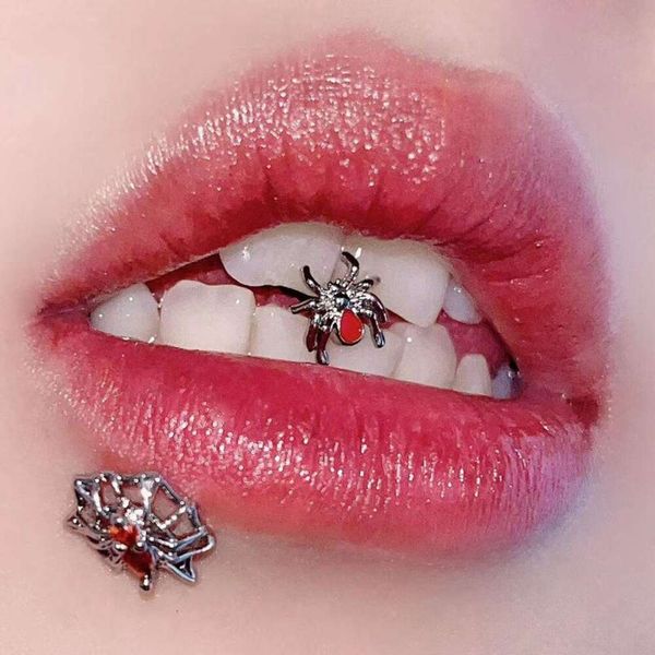L'acier titane rouge araignée peut boire de l'alcool et prendre des photos avec des bijoux de perçage d'ongles de langue fille épicée Anti allergie douce fraîche petite foule