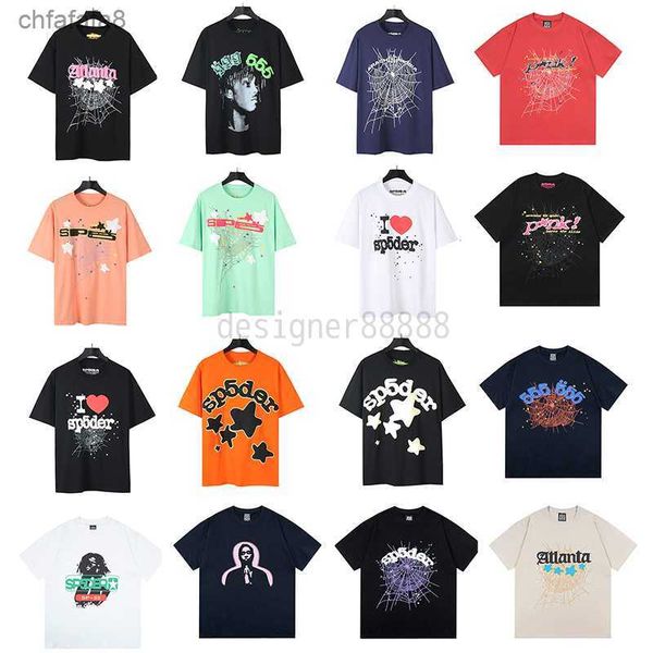 Spider Shirt Designer T-shirts Tee Graphic Vêtements Vêtements Hipster Vintage Washed Fabric Street Graffiti Lettrage Imprimerie Modèle géométrique Oxs8