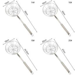 Ситечко-паук из нержавеющей стали, скиммер, ковш, ложка для жарки еды с длинной ручкой для домашней кухни, жареной кухни, ресторана 2106263033159