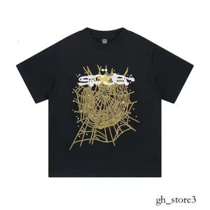 T-shirt Spider de styliste Sp5der, manches courtes, en coton respirant, longue broderie, Hellstar 555, 733