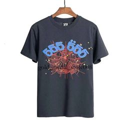 Spider T-shirt Mannen Designer T-shirt Nummer 55555 Ster Schuimprint Hoge Kwaliteit Puur Katoen Roze Groen Dames T-shirts Trendy Paar Tee Losse Veelzijdige Heren T-shirt 919