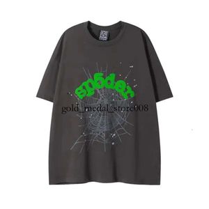 Spider T-shirt Hommes Designer Tshirt Numéro 55555 Étoile Mousse Impression Haute Qualité Pur Coton Rose Vert Femmes T-shirts Tendance Couple Tee Lâche Polyvalent Hommes T-shirt 293