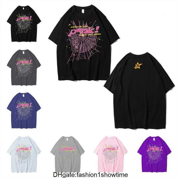 T-shirt Spider Sp5der Young Thug 555555 T-shirts été hommes femmes mode noir rose Hip Hop vêtements à manches courtes Q29N