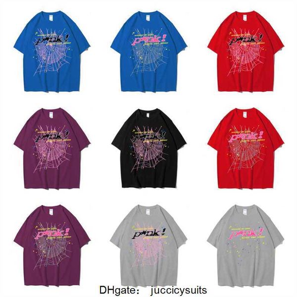 T-shirt Spider Sp5der Young Thug 555555 T-shirts Summer Men Fashion Fashion Black Rose Hip Hop Vêtements à manches courtes 793p