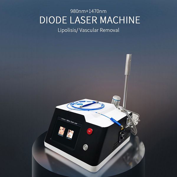 Machine amincissante pour l'élimination vasculaire des veines d'araignée, liposuccion au Laser à Diode 980nm, dissolvant les graisses, lipolyse du visage