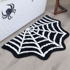 Spinnenweb Badmat Halloween Tapijt Badkamer Decor Gothic Home Decor Gothic Slaapkamer Keuken Whimsigoth Eigenaardigheden en Curiosa Spookachtige Geschenken 50*80cm