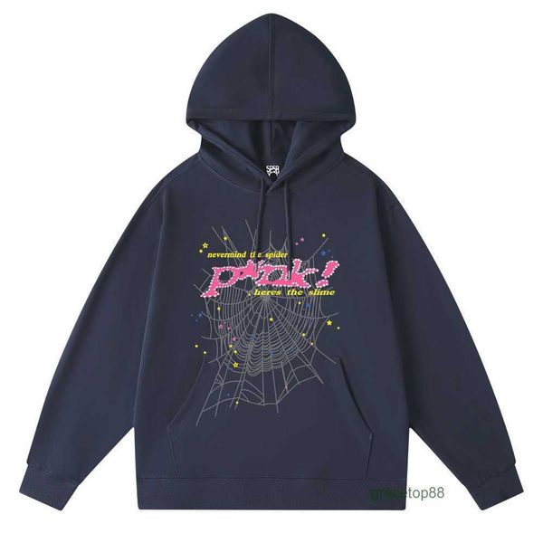 Spider Web Sudadera con capucha para hombre Diseñador Sp5der Sudaderas con capucha para mujer Moda 55555 Sudaderas High Street Diamond Star Carta de espuma K7l0