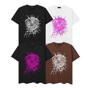 Spider Web Camiseta para hombre Diseñador Sp5der Camisetas para mujer Moda 55555 Mangas cortas Arach Ny Fobia Suelta Pareja adolescente Moda Cuello redondo Mangas casuales 1GR8