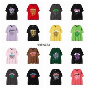 Spider Web T-shirt pour hommes Designer Sp5der T-shirts pour femmes Mode 55555 Manches courtes Mousse Imprimer Street Marque Casual Lâche Tendance 49j1