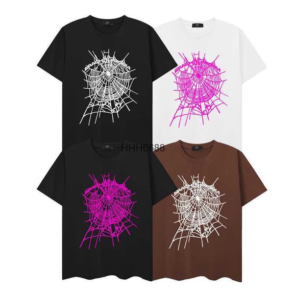 Spider Web Camiseta para hombre Diseñador Sp5der Camisetas para mujer Moda 55555 Mangas cortas Arach Ny Fobia Suelta Pareja adolescente Moda Cuello redondo Mangas casuales 8m3u