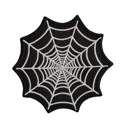 Spider Web Shorm Patch geborduurd ijzer op seiwng kledingpleisters Appliques voor jasvestzak T-shirt