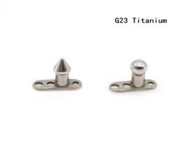 Spike Ball Dermal Anchor Skin Diver Grade 23 Titanium G23 Head Micro Retainers Body Piercing Jewelry 12G Bar3953186