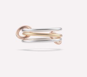 Anéis Spinelli Kilcollin Marca Designer Novo em Joias Finas Sterling Sier Raneth Stack Ring