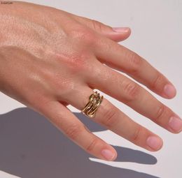 Spinelli Kilcollin Ringen Kleur bijpassende ring Merkontwerper Nieuw in fijne sieraden Sterling Sier Raneth Stack Ring