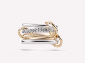 Spinelli Rings Nimbus SG Gris Designer similaire Nouveau dans la bijouterie fine X Hoorsenbuhs Microdame Sterling Sier Stack Ring