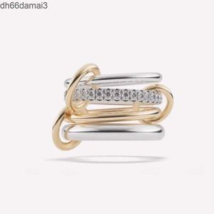 Spinelli ringen Nimbus SG Gris soortgelijke ontwerper Nieuw in luxe fijne sieraden x Hoorsenbuhs Microdame sterling zilveren stapelring Q9F7