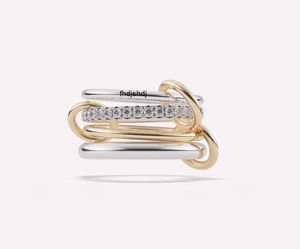 Spinelli anneaux Nimbus SG Gris designer similaire Nouveau dans la joaillerie de luxe x Hoorsenbuhs Microdame bague pile en argent sterling