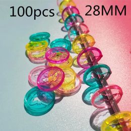 Stekels 100 stcs28 mm jelly kleur transparante vlinder plastic bindingsring binding bindende notebook bindende cd kantoor leerbenodigdheden