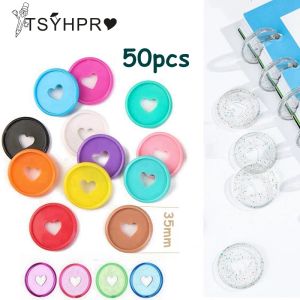 Disques d'extension des épines 50pcs 35 mm Rings de liant Love Binding Discs Discbound for DIY Notebooks Planners Scrapbook Binding