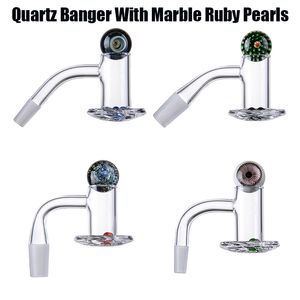 Spinner Cap Blender Spin Quartz Banger Nails Accessoires pour fumer Pyrex Verre Quartz Bord biseauté Marbre Ruby Perles Gros BSQB01