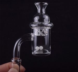 Spinning 25mm Terp Pearl Quartz Banger avec verre Spin Carb Cap et Quartz Pearl Balls Inserts pour conduites d'eau en verre Dab Rigs