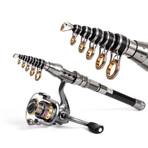 Spinning Rods 1.5M 1.8M 2.1M 2.4M Telescopic Rock Fishing Rod High Carbon Fiber Spinning Carp Feeder Bait Casting Fishing Rod Tackle Pole 230627