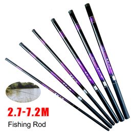 Spinning Rods 24m57m Télescopique De Pêche Ultra-Léger Dur Pôle Carpe Canne pour Stream D'eau Douce Tackle Accessoires 230621